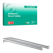 hansgrohe Porte-serviettes AddStoris L 445 mm, 2 bras, fixation murale, métal, chrome-3