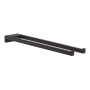 hansgrohe Porte-serviettes AddStoris L 445 mm, 2 bras, fixation murale, métal, mat noir