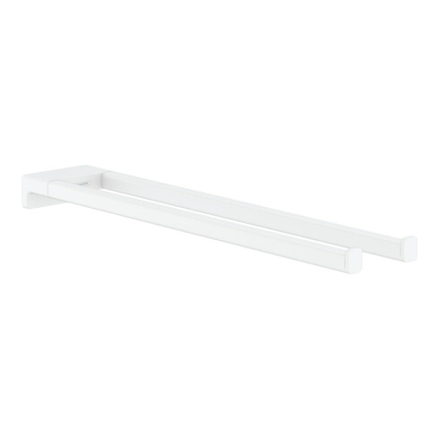 hansgrohe Porte-serviettes AddStoris L 445 mm, 2 bras, mural, métal, blanc mat