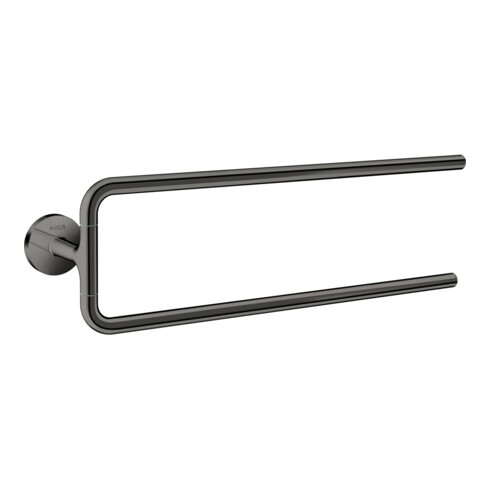 hansgrohe Porte-serviettes Axor Uni. Circular 490 mm, 2 bras, noir, poli, bleu vc