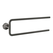 hansgrohe Porte-serviettes Axor Uni. Circular 490 mm, 2 bras, noir, poli, bleu vc