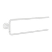 hansgrohe Porte-serviettes Axor Uni. Circular 490 mm, 2 bras, pivotant, mural, blanc mat