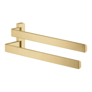 hansgrohe Porte-serviettes Axor universel 409 mm, 2 bras, pivotant, or brossé optique