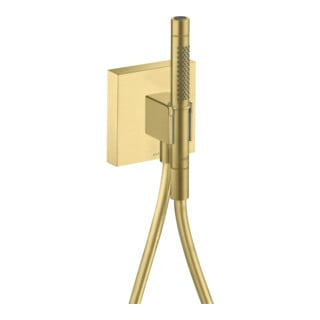 hansgrohe Portereinh Axor Starck Organic m Stabhandbrause 2jet, Schl, 120x120mm, brush. br