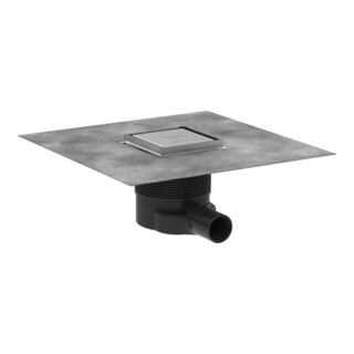 hansgrohe Punktab RainDrain Brillance Ensemble complet, 100x100mm, finition acier inoxydable