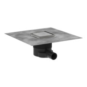 hansgrohe Punktab RainDrain Brillance Ensemble complet, 100x100mm, finition acier inoxydable