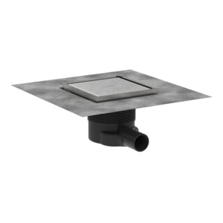 hansgrohe Punktab RainDrain Brillance Ensemble complet, 150x150 mm, finition acier inoxydable