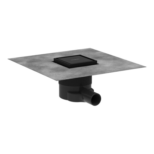 hansgrohe Punktab RainDrain Brillance Komplettset, 100x100mm, mattschwarz