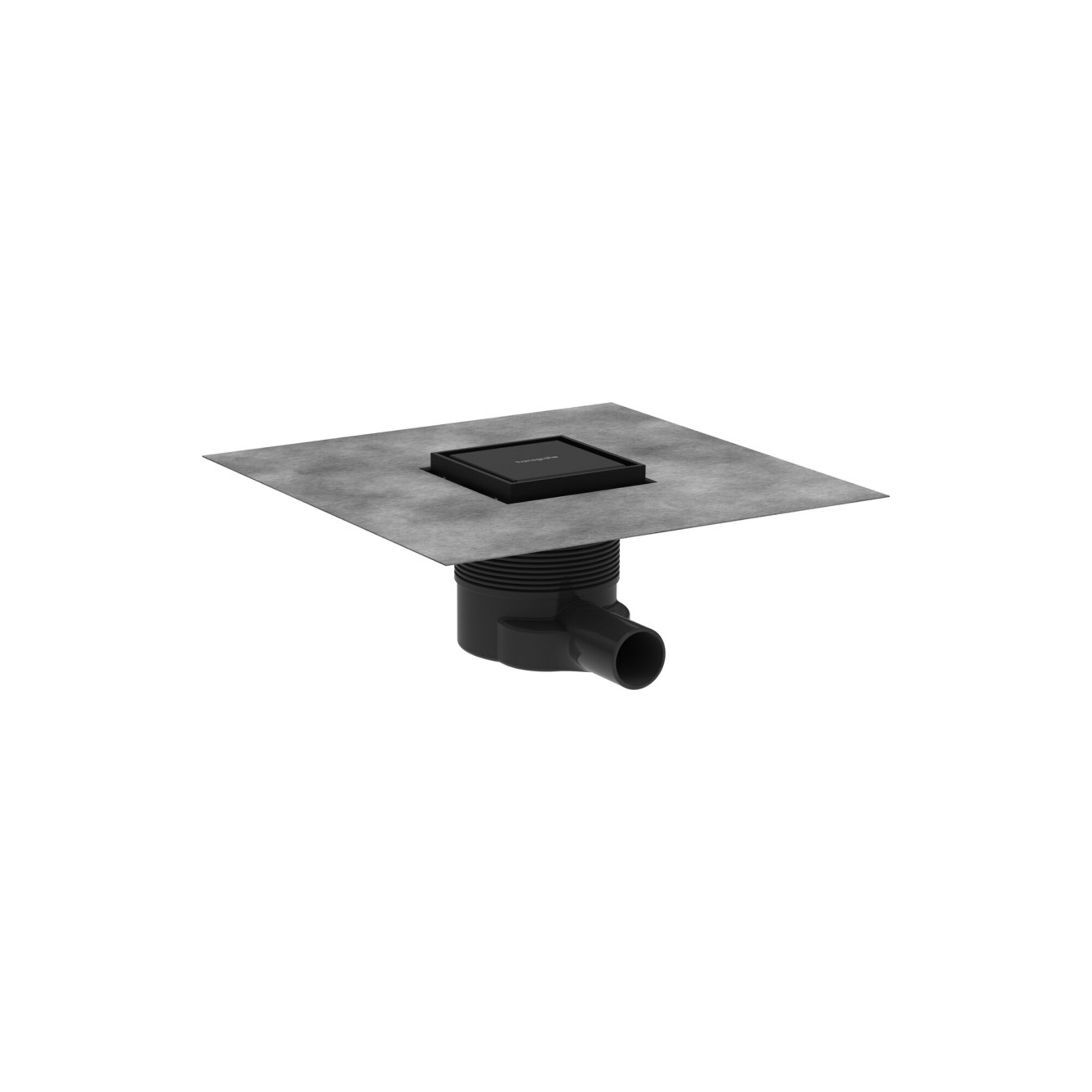 hansgrohe Punktab RainDrain Brillance Komplettset, 100x100mm, mattschwarz