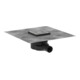 hansgrohe Punktablauf RainDrain Point 100x100mm, Set, Edelstahl gebürstet-1