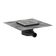 hansgrohe Punktablauf RainDrain Point 150x150mm, Set, Edelstahl gebürstet