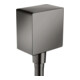 hansgrohe Raccord de tuyau Fixf Square Axor angle, avec clapet anti-retour, chrome poli bleu-1