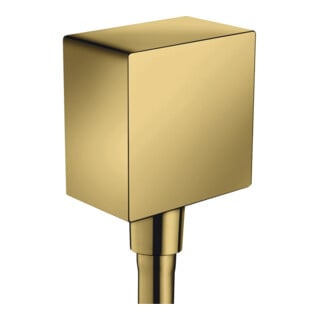 hansgrohe Raccord de tuyau Fixf Square Axor angle, avec clapet anti-retour, or poli