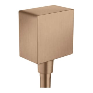 hansgrohe Raccord de tuyau Fixf Square Axor angle, avec clapet anti-retour, or rouge brossé