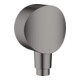 hansgrohe Raccord mural Fixfit avec clapet anti-retour, chrome noir brossé-1