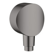 hansgrohe Raccord mural Fixfit avec clapet anti-retour, chrome noir brossé