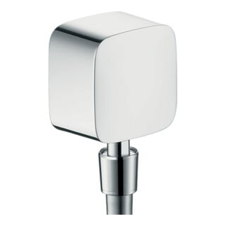 hansgrohe Raccord mural Fixfit avec rotule et clapet anti-retour, chrome