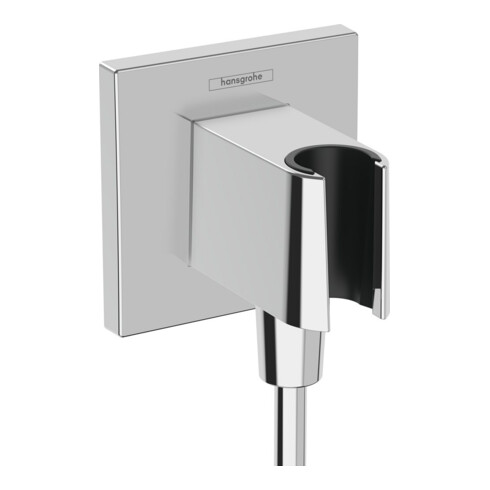 hansgrohe Raccord mural Fixfit E carré, avec support de douche, chrome