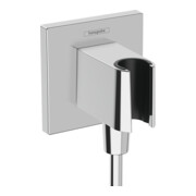 hansgrohe Raccord mural Fixfit E carré, avec support de douche, chrome
