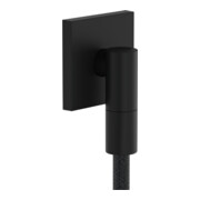 hansgrohe Raccord mural Fixfit Fine avec clapet anti-retour, E, carré, noir mat-1