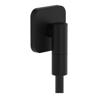 hansgrohe Raccord mural Fixfit Fine avec clapet anti-retour, Q, softsqua, noir mat