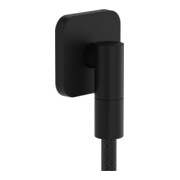 hansgrohe Raccord mural Fixfit Fine avec clapet anti-retour, Q, softsqua, noir mat-1