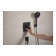 hansgrohe Raccord mural Fixfit Fine avec clapet anti-retour, Q, softsqua, noir mat