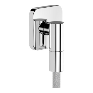 hansgrohe Raccord mural Fixfit Fine avec clapet anti-retour, Q, softsquare, chrome