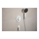 hansgrohe Raccord mural Fixfit Fine avec clapet anti-retour, S, rond, blanc mat