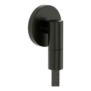 hansgrohe Raccord mural Fixfit Fine avec clapet anti-retour, S, rond, brossé bleu vc