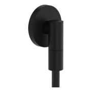 hansgrohe Raccord mural Fixfit Fine avec clapet anti-retour, S, rond, noir mat-1