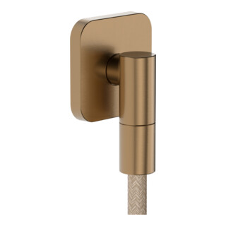 hansgrohe Raccord mural Fixfit Fine avec RV, Q, softsqua, brossé bronze