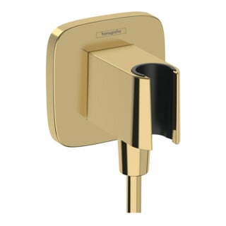 hansgrohe Raccord mural Fixfit Q softsqua, avec douchette, or poli