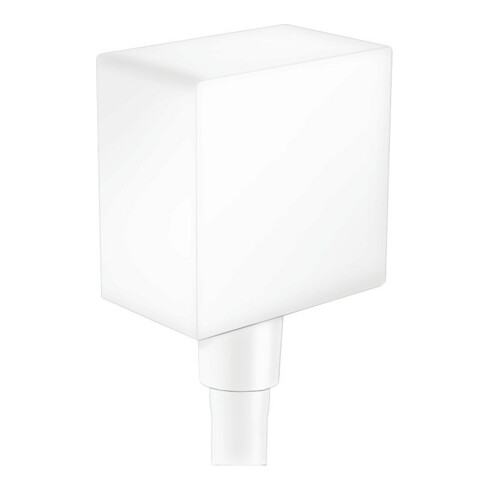 hansgrohe Raccord mural Fixfit Square avec clapet anti-retour, blanc mat