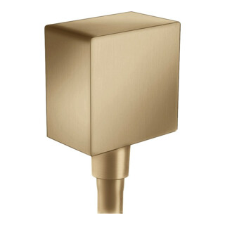 hansgrohe Raccord mural Fixfit Square avec clapet anti-retour, bronze brossé