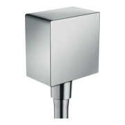 hansgrohe Raccord mural Fixfit Square avec clapet anti-retour, chrome
