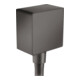 hansgrohe Raccord mural Fixfit Square avec clapet anti-retour, chrome noir brossé-1