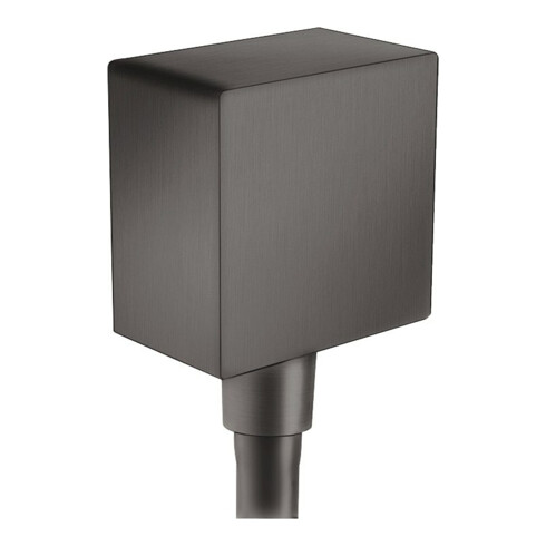 hansgrohe Raccord mural Fixfit Square avec clapet anti-retour, chrome noir brossé