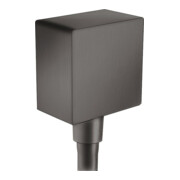 hansgrohe Raccord mural Fixfit Square avec clapet anti-retour, chrome noir brossé