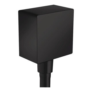 hansgrohe Raccord mural Fixfit Square avec clapet anti-retour, noir mat