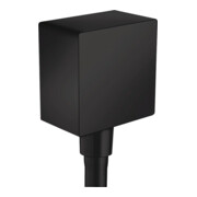 hansgrohe Raccord mural Fixfit Square avec clapet anti-retour, noir mat-1
