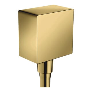 hansgrohe Raccord mural Fixfit Square avec clapet anti-retour, or poli