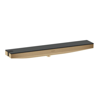 hansgrohe Raccord mural Rainfinity avec support de douche gauche et tablette, bronze brossé