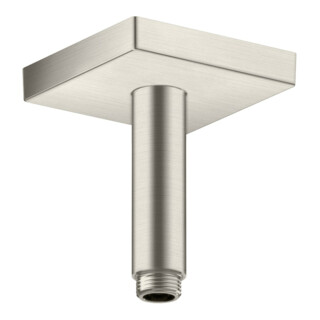 hansgrohe Raccord plafond 100 mm, aspect acier inoxydable, carré