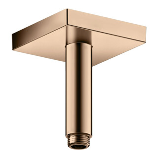 hansgrohe Raccord plafond 100 mm, or rouge poli, carré