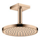 hansgrohe Raccord plafond 100 mm, or rouge poli, carré-2