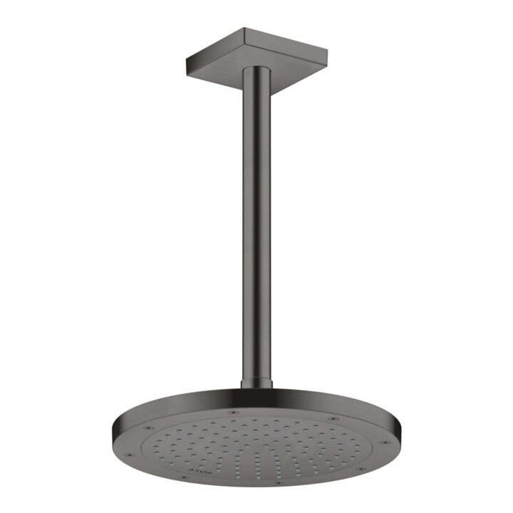 hansgrohe Raccord plafond 300 mm, chrome noir brossé, carré