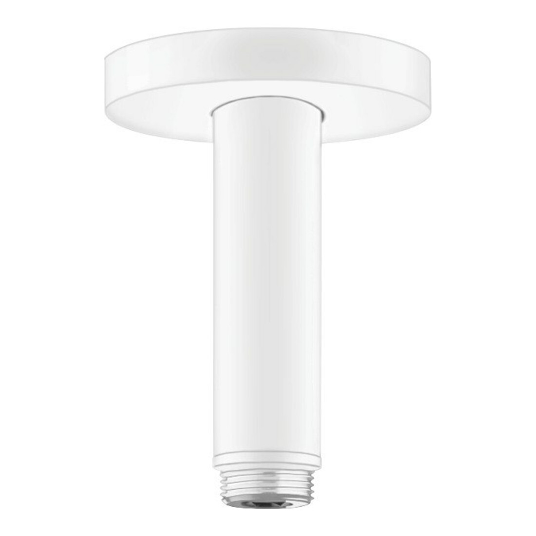 hansgrohe Raccord plafond S 100 mm, blanc mat, rosace ronde