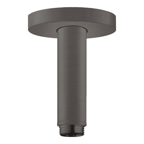 hansgrohe Raccord plafond S 100 mm, chrome brossé bleu, rosace ronde