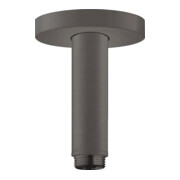 hansgrohe Raccord plafond S 100 mm, chrome brossé bleu, rosace ronde